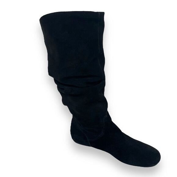 Steve Madden Boots Womens 10 Black Suede Flat Tianna Slouchy Buccaneer Y2K - Picture 10 of 11